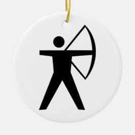 Bågskytteornament Julgransprydnad Keramik