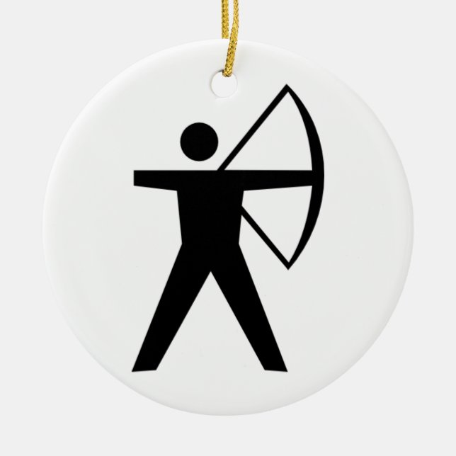 Bågskytteornament Julgransprydnad Keramik (Framsidan)