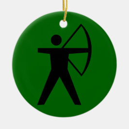 Bågskytteornament Julgransprydnad Keramik