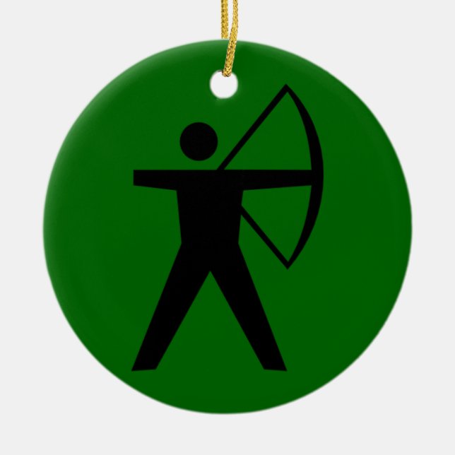 Bågskytteornament Julgransprydnad Keramik (Framsidan)