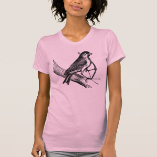 BågskytteSparrowfågel med pilbåge- & pilvintage Tee Shirt