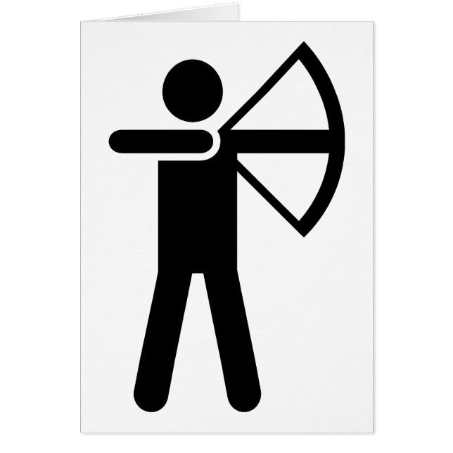 Bågskyttesymbol Hälsningskort (Framsidan)