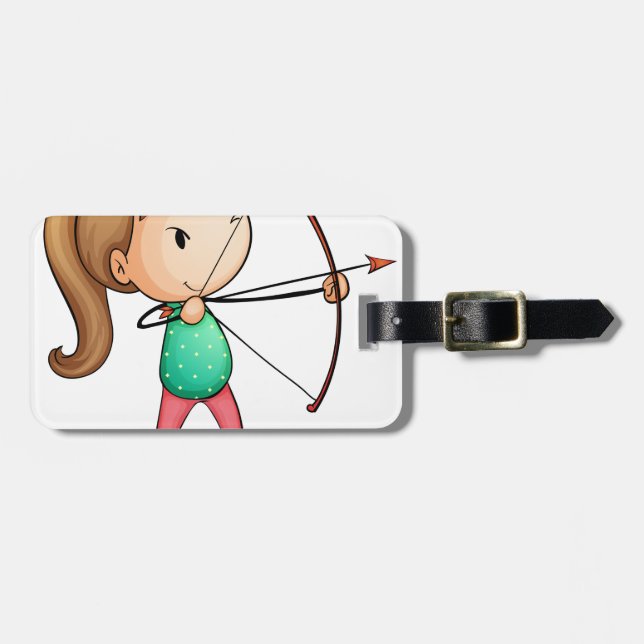 bågskyttflicka bagagebricka (Horisontell Framsida)
