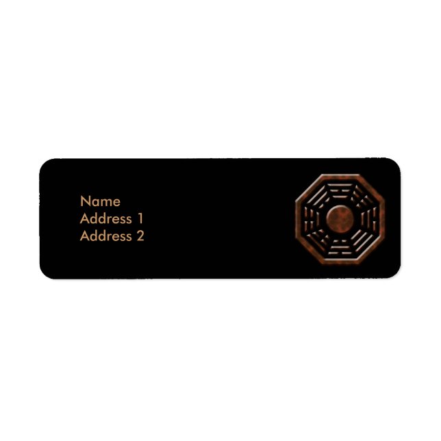 Bagua Label Returadress Etikett (Framsidan)
