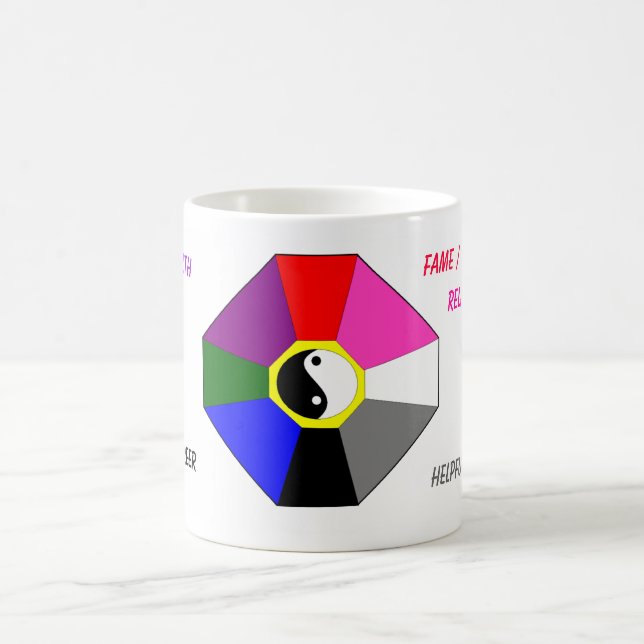 BAGUA med färger och etiketter - mugg (Center)