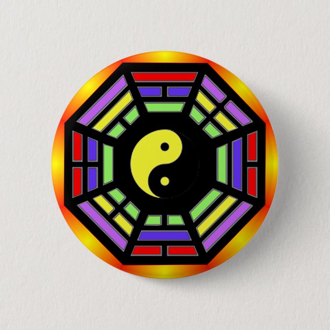 Bagua Yin Yang gåvor Knapp (Framsida)