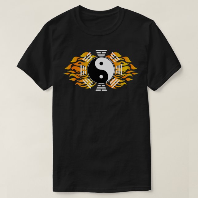 Bagua Zhang Yin Yang Chinese Martial Arts Circle T Shirt (Design framsida)