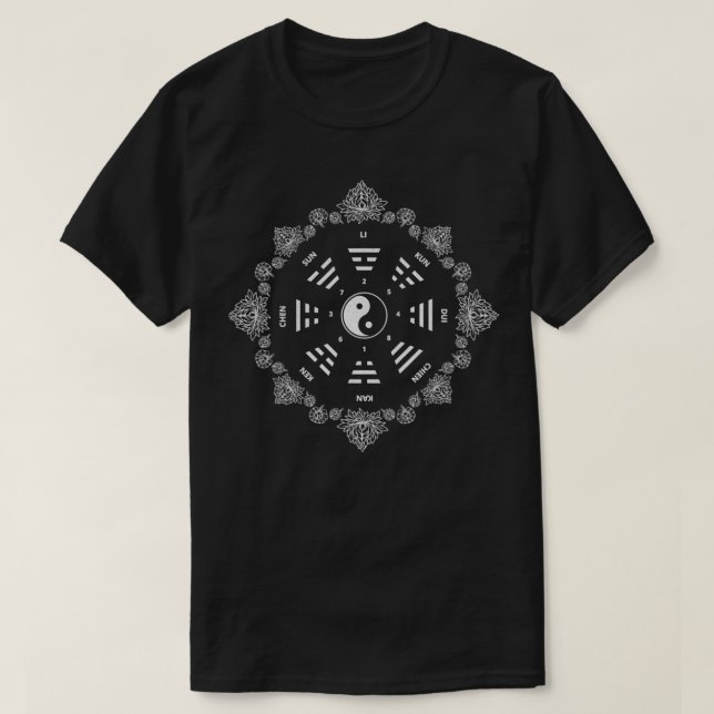 Bagua Zhang Yin Yang Tai Chi Qi GongYoga Wushu Art T Shirt (Design framsida)