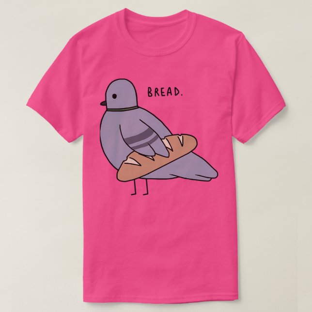 Baguette Pigeon T Shirt (Design framsida)