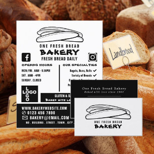 Baguettes, bakers, bakerbutiks-Advert, färsk Reklamblad