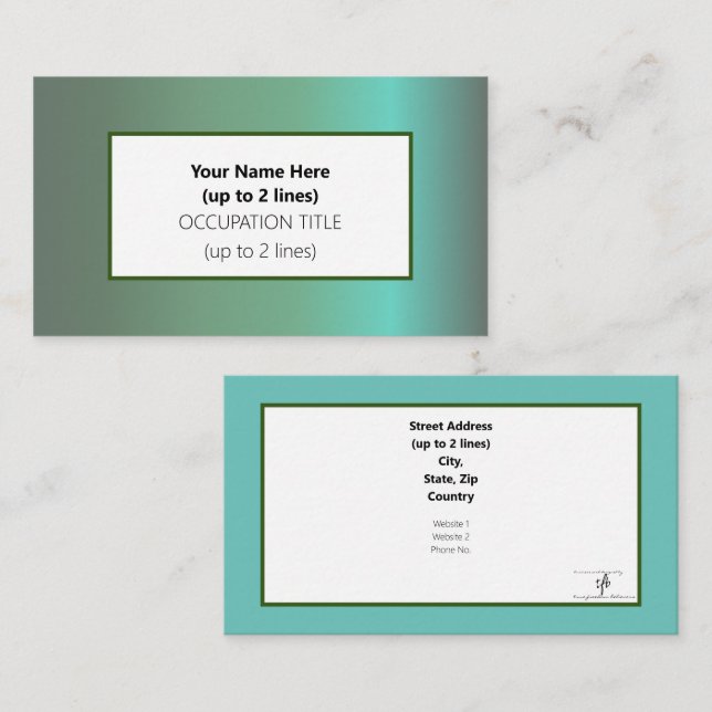 Baguio Morgon Visitkort (Fram/baksida)