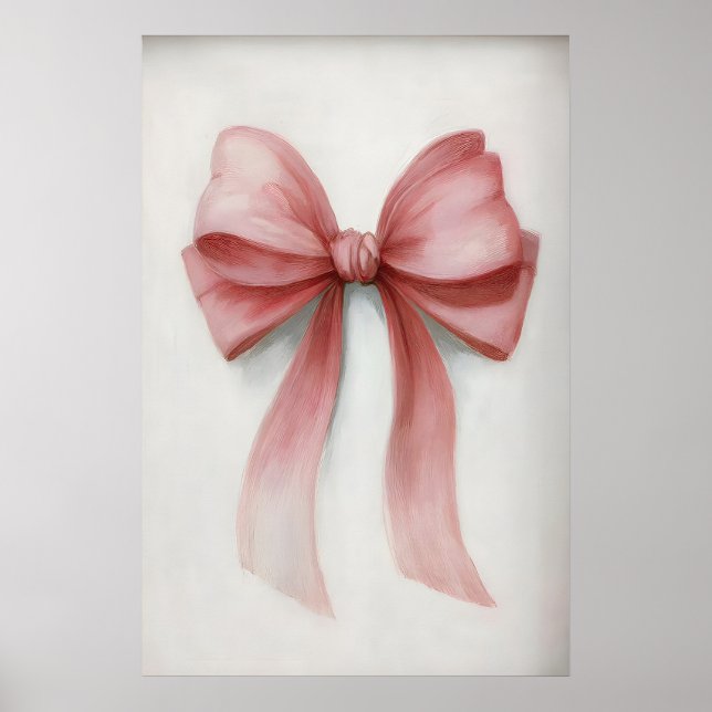 Bågväggskunsttryck, Rosa bågtryck, Flickors sovrum Poster (Framsidan)
