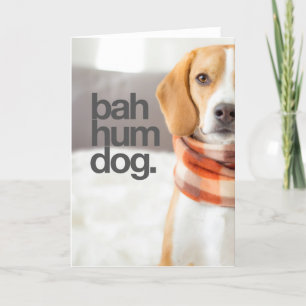 "Bah Hum Hund" Beagle Helgkort