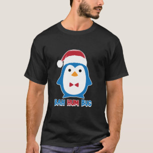 Bah Hum Kryp Penguin Santa Hat Anti Julafton Scroo T Shirt
