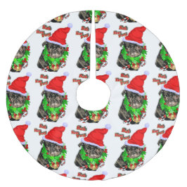Bah Hum Pug jul Julgransmatta Borstad Polyester