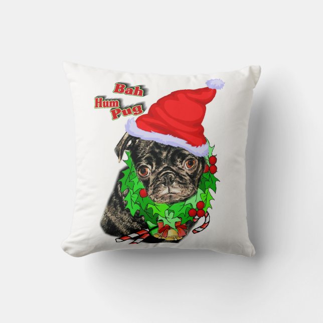 Bah Hum Pug jul Kudde (Framsida)