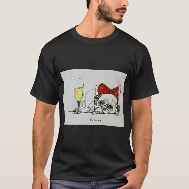 Bah hum-pug t shirt (Framsida)