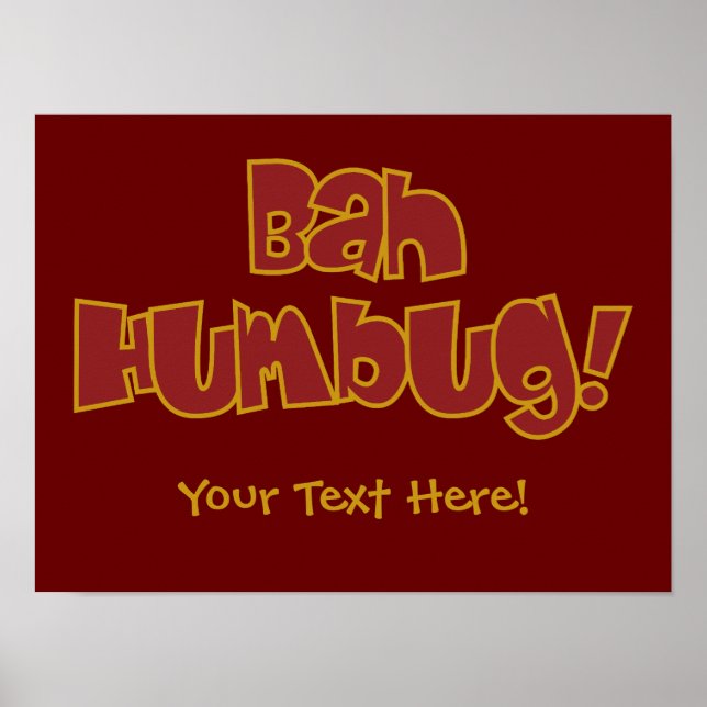 BAH HUMBUG! anpassningsbarna poster (Framsidan)
