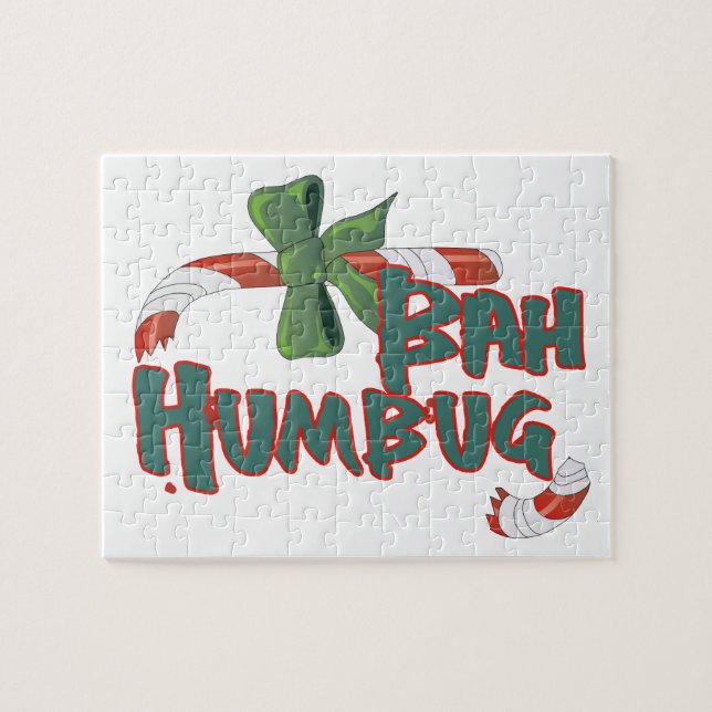 Bah Humbug! Bruten candy cane! Pussel (Horisontell)