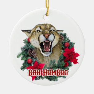 Bah Humbug Cougar Julgransprydnad Keramik