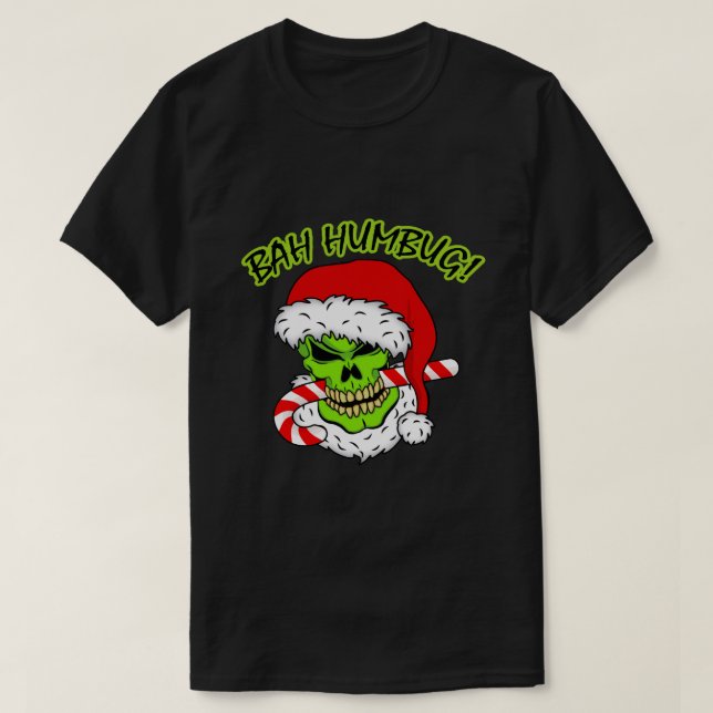 Bah Humbug Döskalle T Shirt (Design framsida)