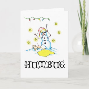 Bah Humbug "en snögubbe serie för värst vän" nr. 1 Helgkort