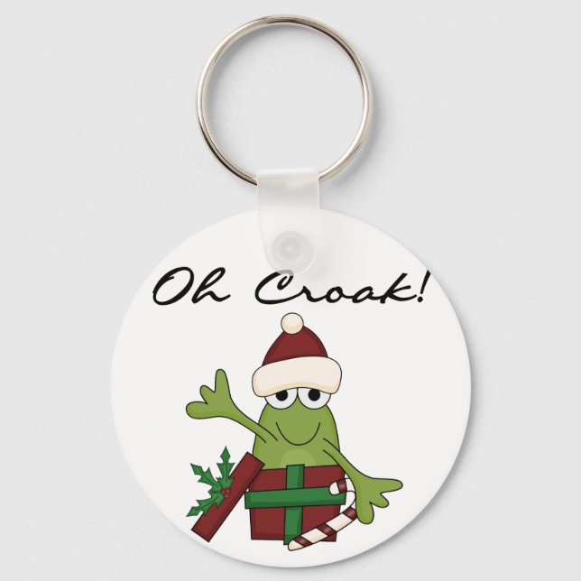 Bah Humbug Frog jul Tshirts och Gifts Nyckelring (Framsida)