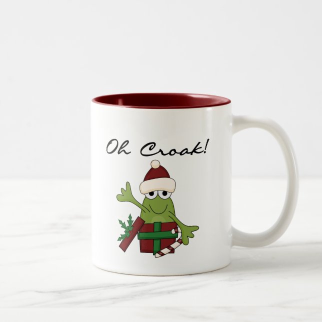 Bah Humbug Frog jul Tshirts och Gifts Två-Tonad Mugg (Höger)