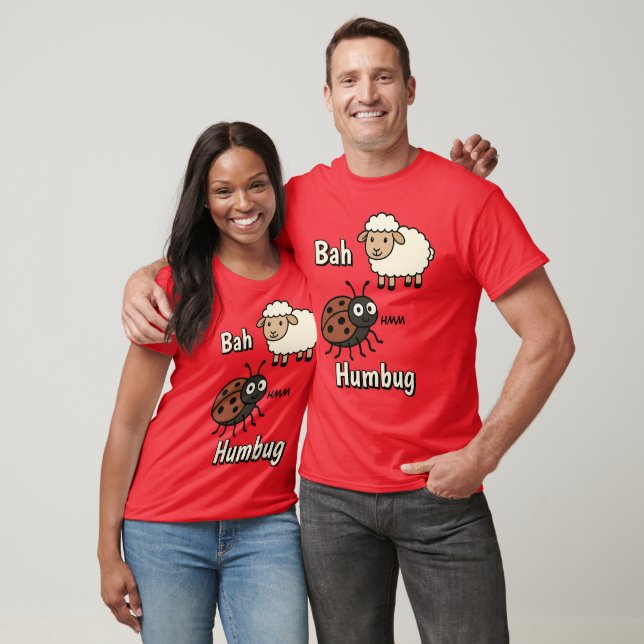 Bah Humbug Funny Cute Cranky Christmas T Shirt (Unisex)