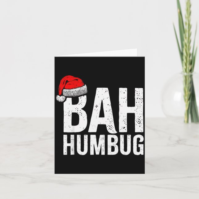 Bah Humbug. Funny Sarcastic Anti Christmas Holiday Kort (Framsida)