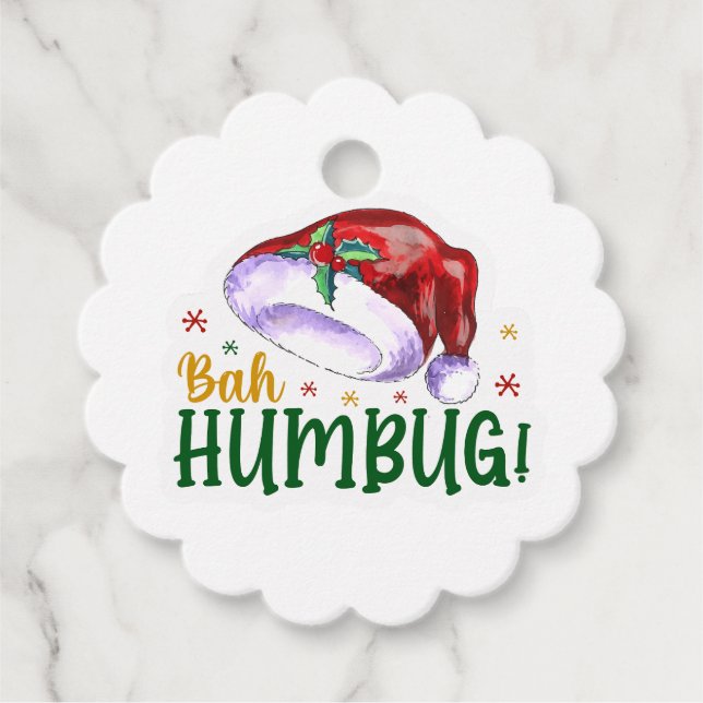 Bah Humbug Gåvor Etiketter (Framsida)
