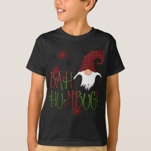 Bah Humbug Gnome Red Play Grumpy Helgdag Christma T Shirt