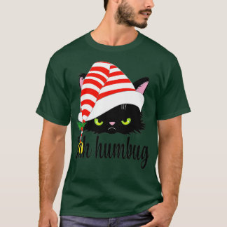 Bah Humbug God jul Funny Cat Lover T Shirt