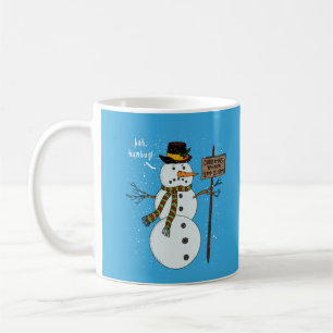 Bah Humbug Grinig Jul Snömannen Introvert Kaffemugg