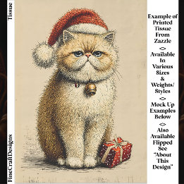 Bah Humbug Grinig Julkatt EA9R Dekoupage