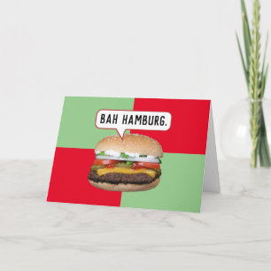 Bah Humbug Hamburger God jul Kort