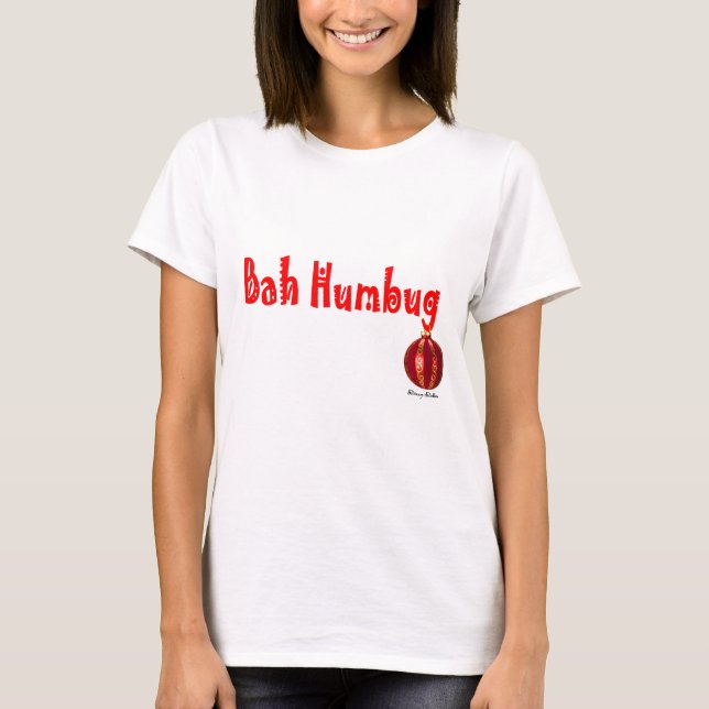 Bah Humbug Helgdag T-shirt (Framsida)