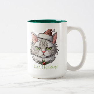 Bah Humbug jul Cat Två-Tonad Mugg