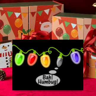 Bah! Humbug! Jul Ljus Helgkort