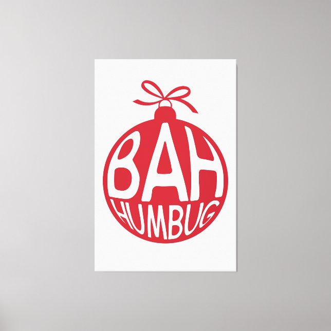 Bah Humbug jul Ornaments Dekoration Snowflak Canvastryck (Framsida)