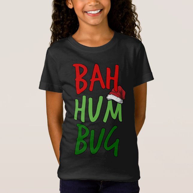Bah Humbug jul Santa Hat Anti-jul T Shirt (Framsida)