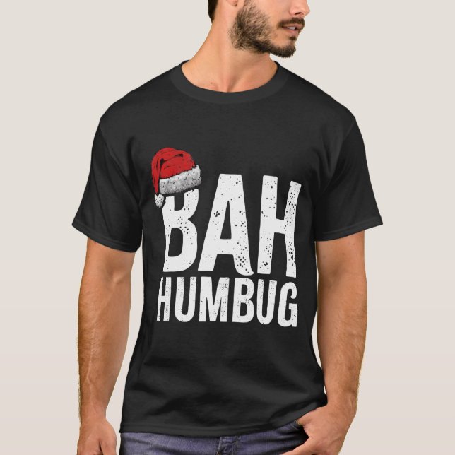 Bah Humbug jul T Shirt (Framsida)