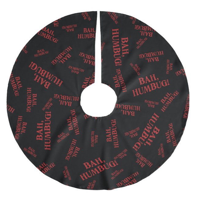 Bah Humbug Julgransmatta Borstad Polyester (Framsidan)