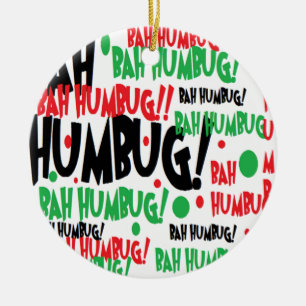 Bah Humbug Julgransprydnad Keramik