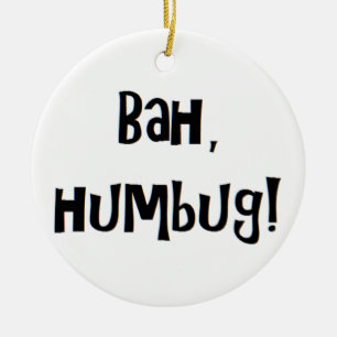bah humbug julgransprydnad keramik