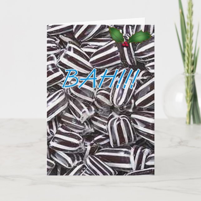 BAH-HUMBUG!!! JULHÄLSNINGKORT HELGKORT (Framsida)