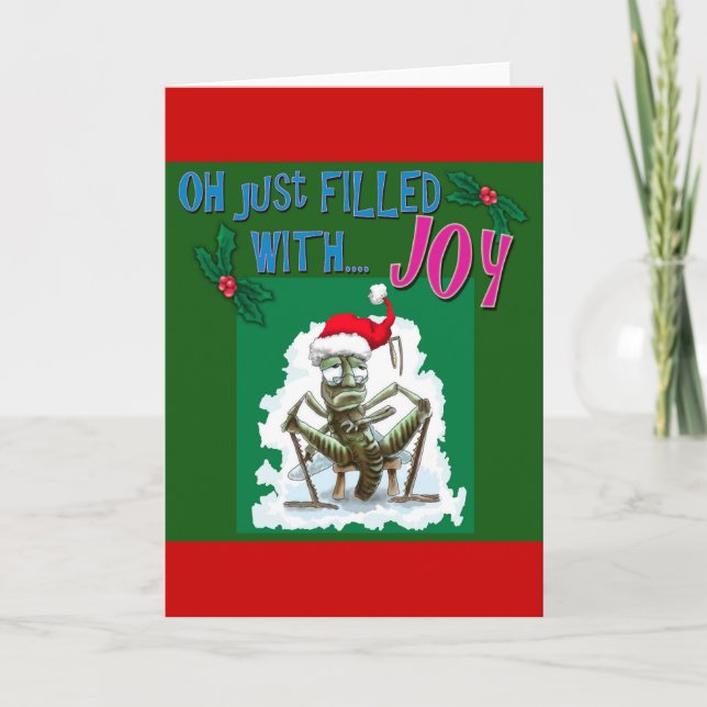 Bah Humbug med den bedrövliga gräshoppan Helgkort (Framsida)