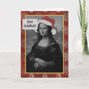 Bah Humbug Mona Lisa Anti-jul Card Helgkort