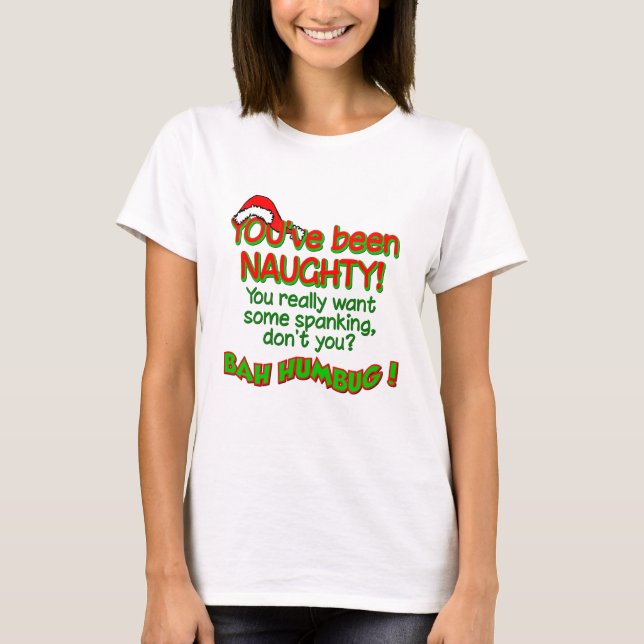 BAH HUMBUG Naughty shirt T-shirt (Framsida)