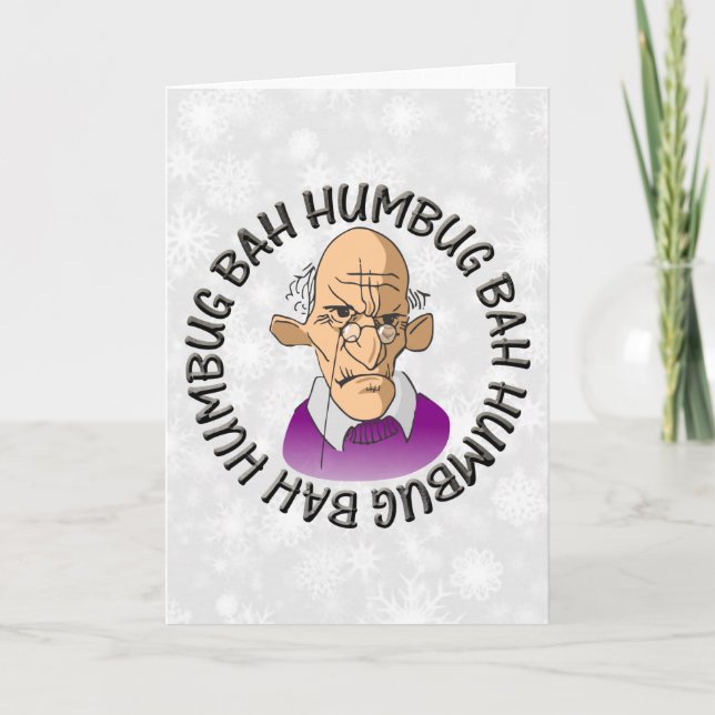 Bah Humbug Old Man Helgkort (Framsida)